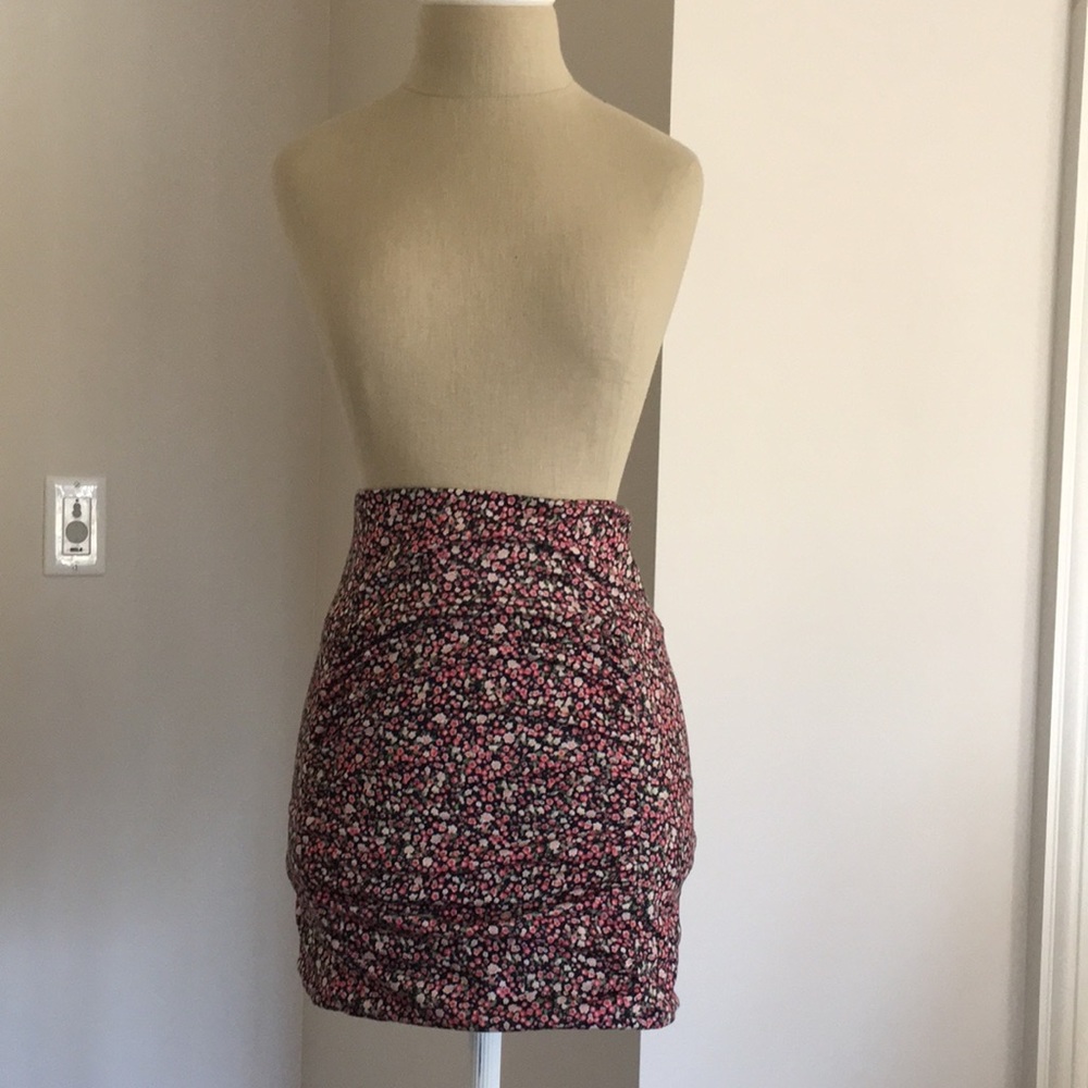 Free People stretch floral skirt